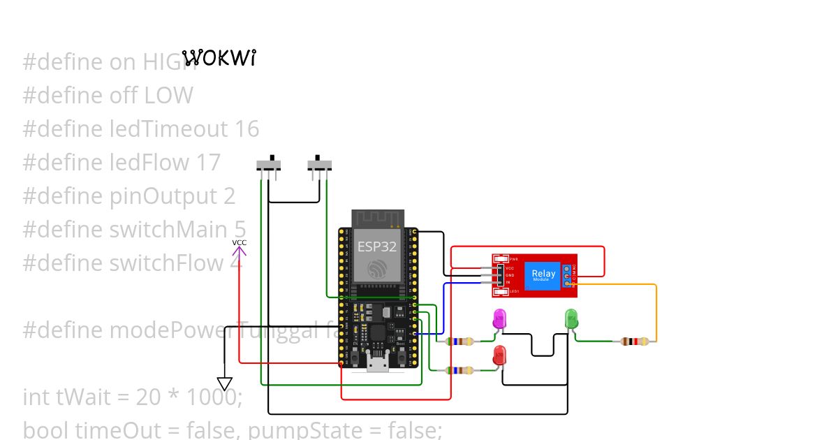 ESP32 Safe Water Flow simulation
