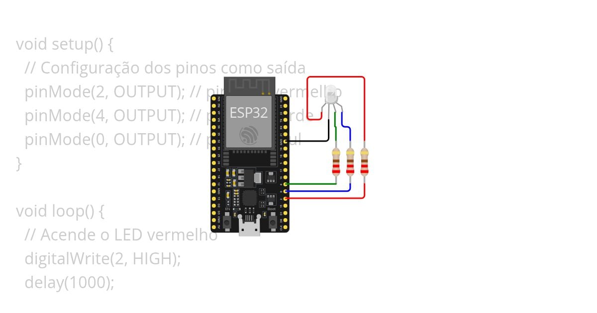 Projeto Pisca Led RGB simulation