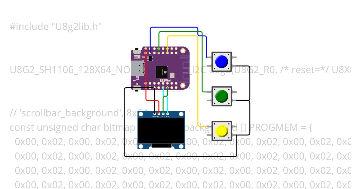 U8g2_OLED_Menu_Template_v1 simulation