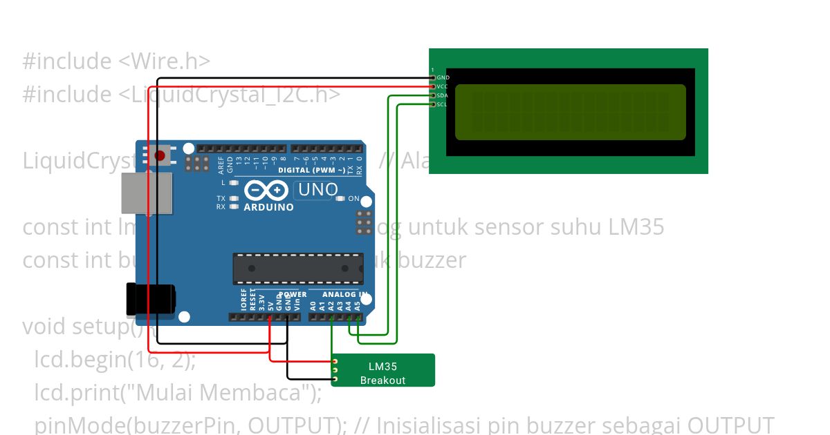 Kolompok 1 LM35 dan LCD I2C simulation