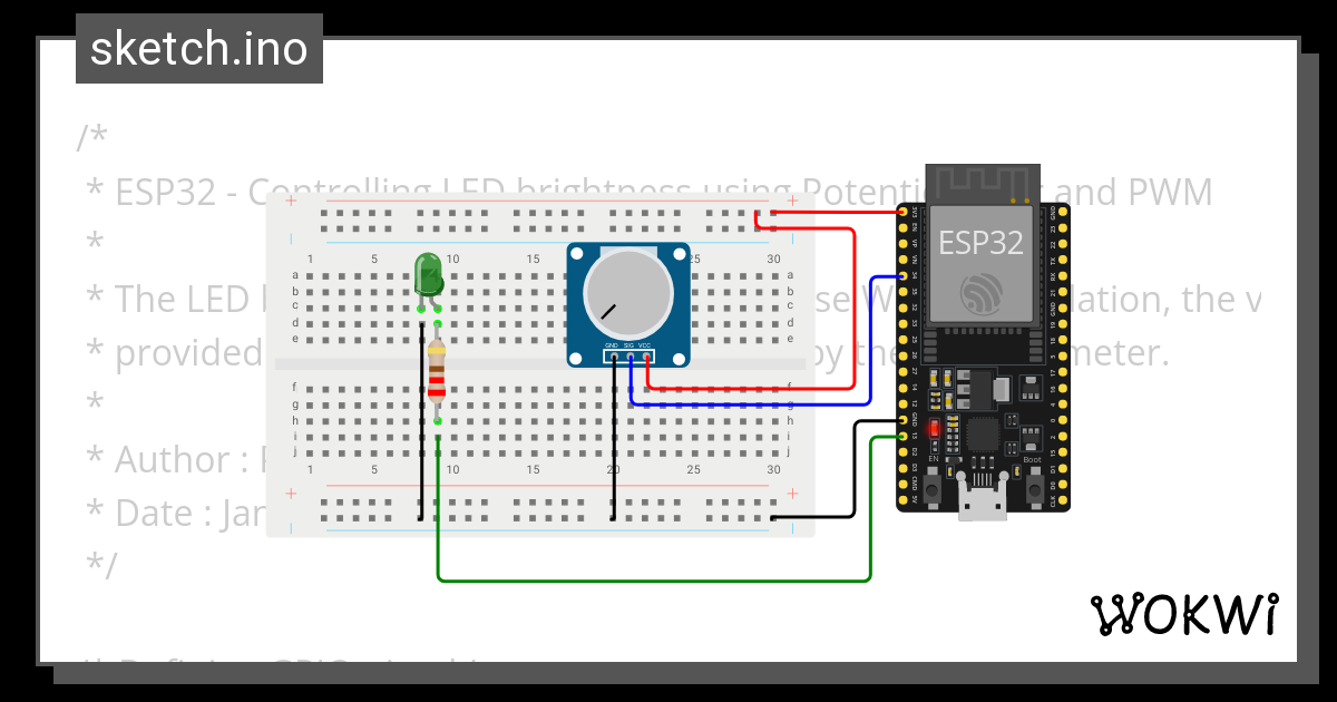 Esp32ledpotadc Wokwi Esp32 Stm32 Arduino Simulator 