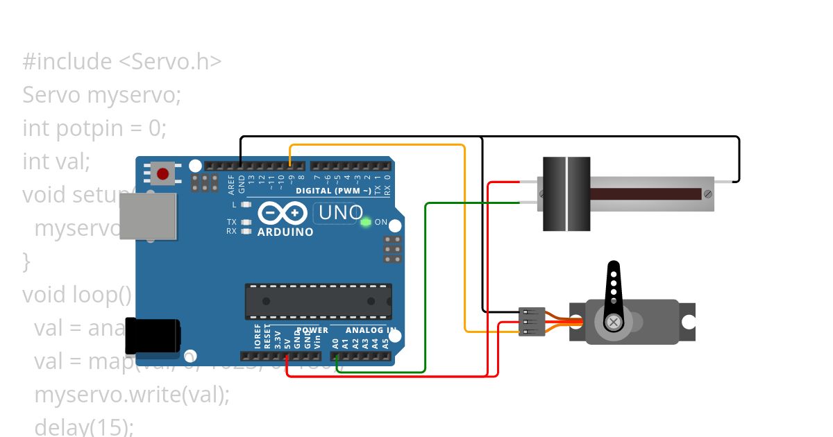 133.slide-potentiometr bilan servo motor harakatini boshqaruvchi dasturini tuzing Copy (2) simulation