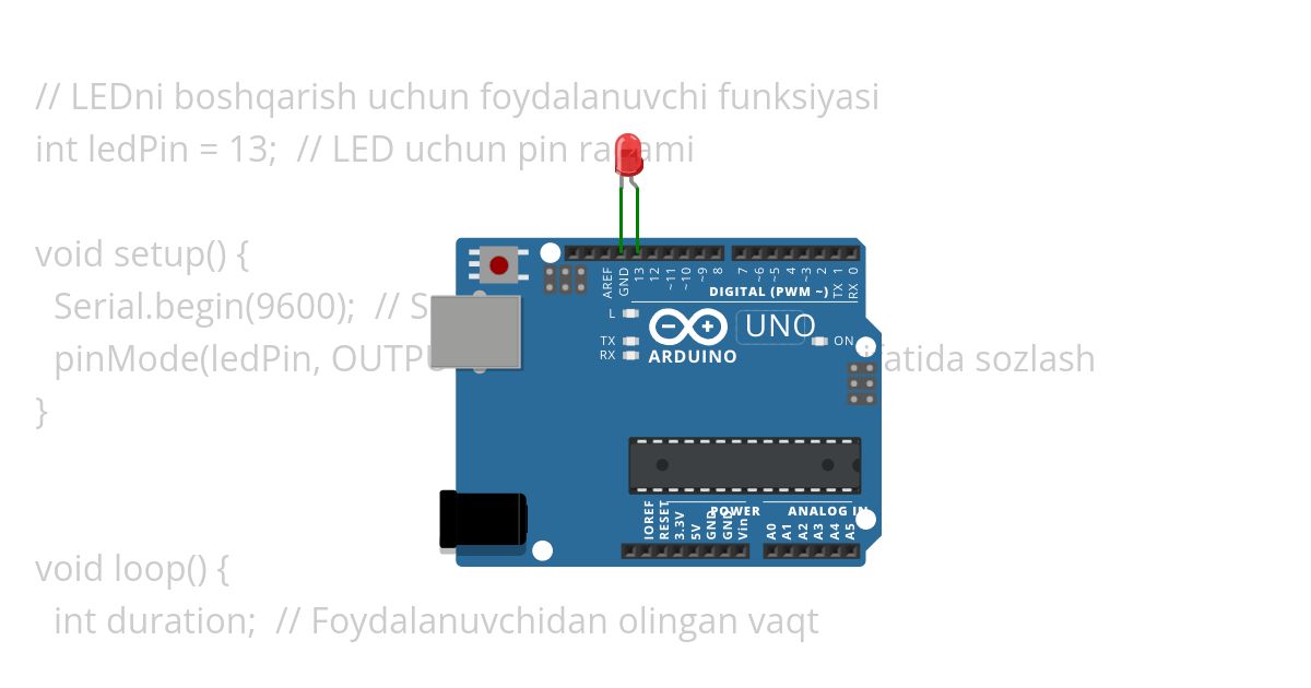 Arduino IDE da foydalanuvchi funksiyasini yaratish va undan foydalanish  #82 Copy (2) simulation