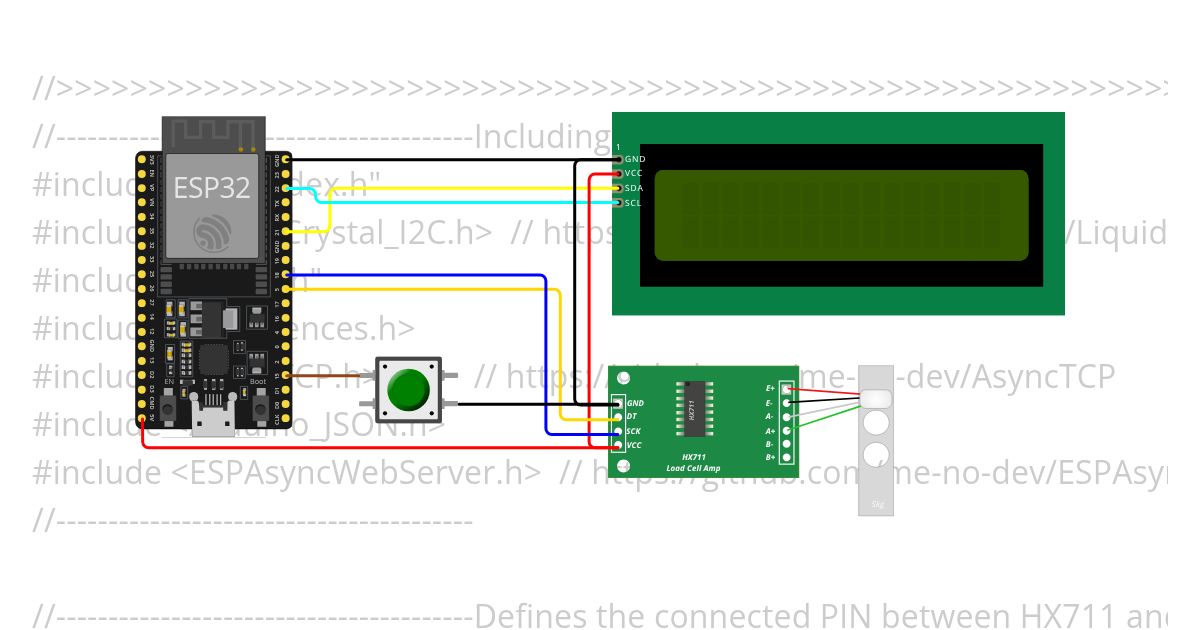 ESP 32 S Weighing scale Wi-Fi AP simulation