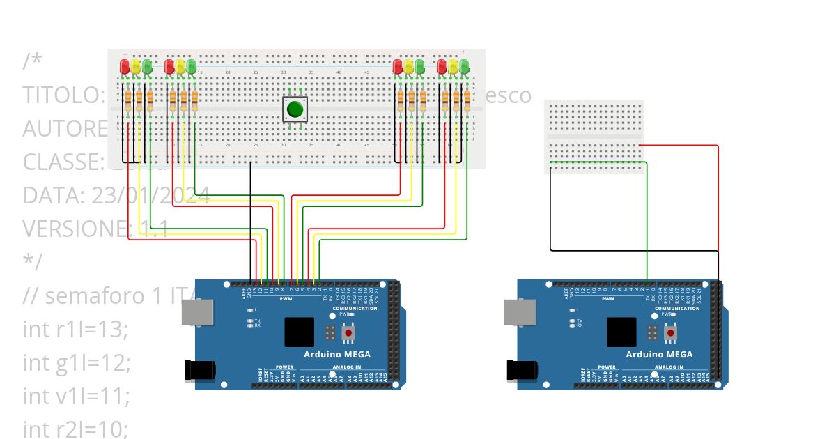 Semaforo a due standard simulation