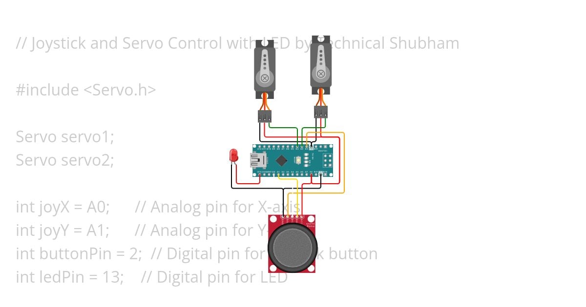 Servo Control With Joystick simulation