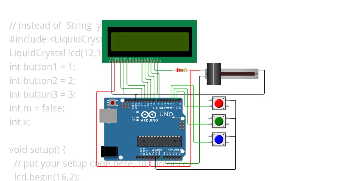 button ++ -- 0 simulation