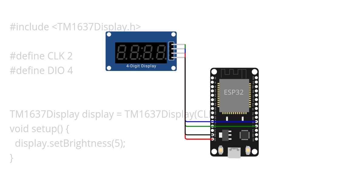 TM1637 and RTC 2 Copy simulation