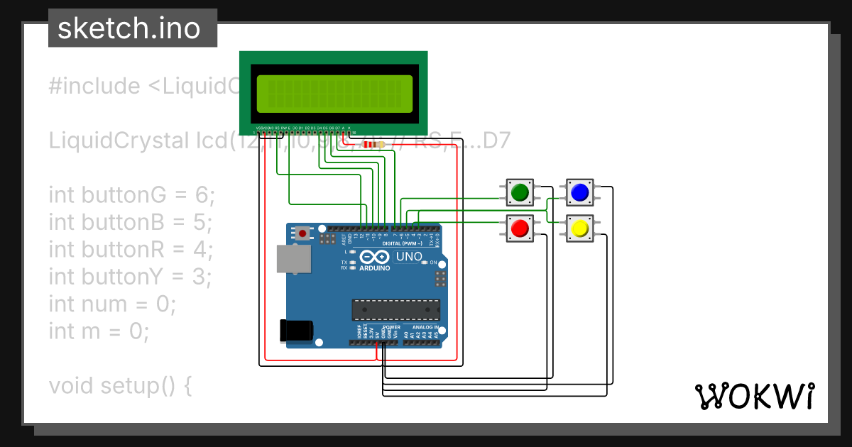 LCD 6 - Wokwi ESP32, STM32, Arduino Simulator