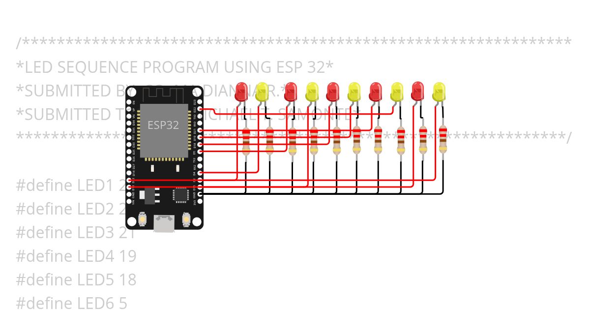 Activity 1 LED SEQUENCE PROGRAM Copy simulation