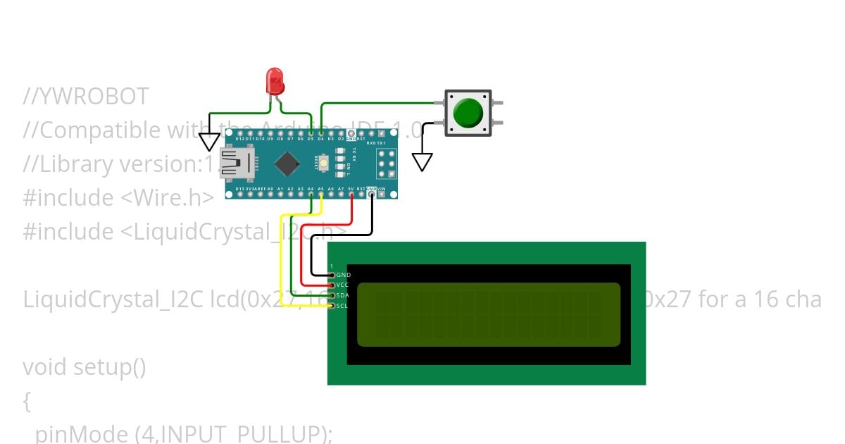 LiquidCrystal I2C simulation