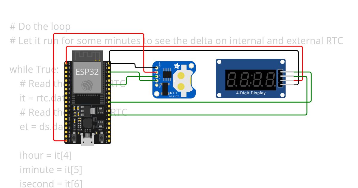 RTC-Clock with NTP & DST simulation
