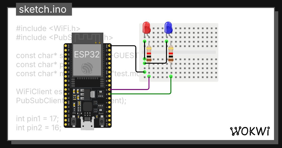 Test wokwi esp32 stm32 arduino simulator