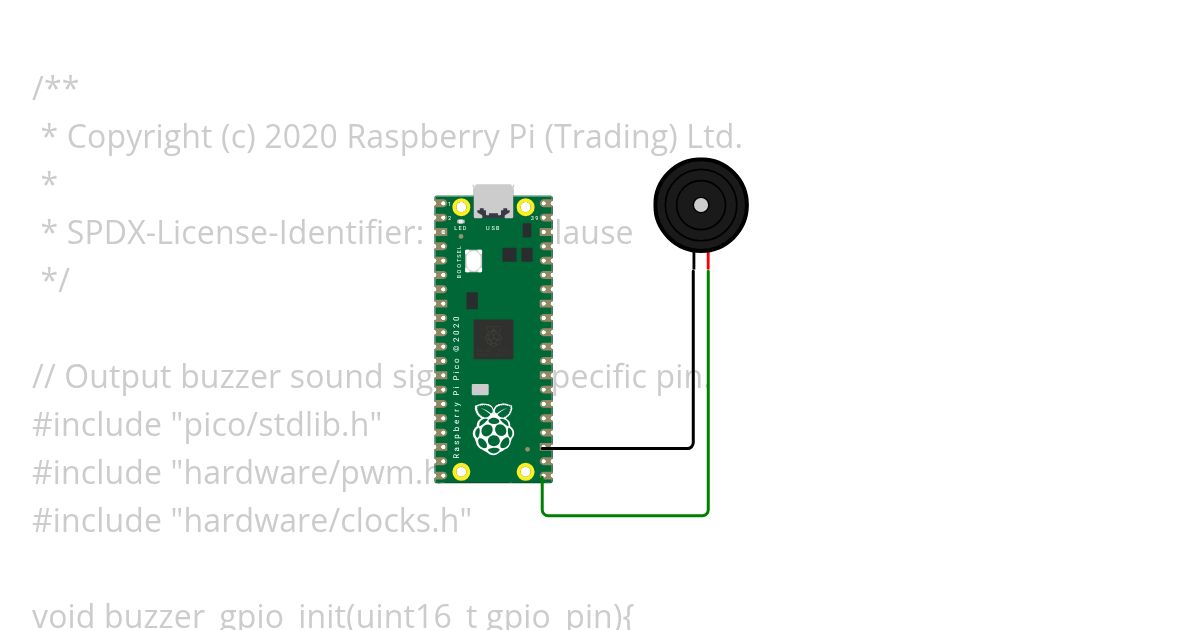 Buzzer Example simulation