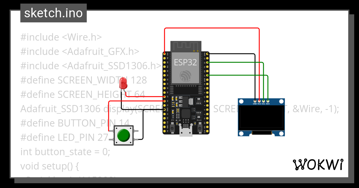 PUSH BUTTON PROJECT - Wokwi ESP32, STM32, Arduino Simulator