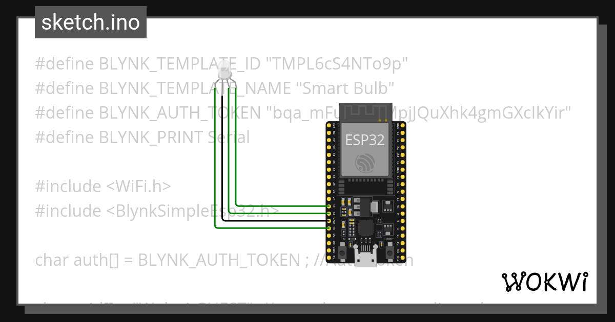 RGB LED - Wokwi ESP32, STM32, Arduino Simulator