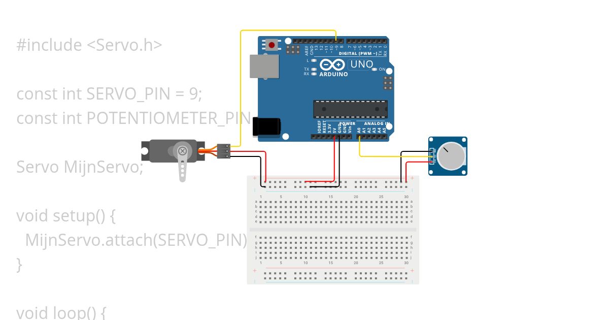 servo motor voorbeeld simulation