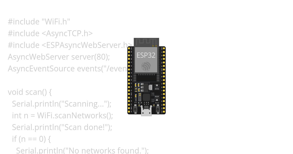 wifi-scan send webserver simulation