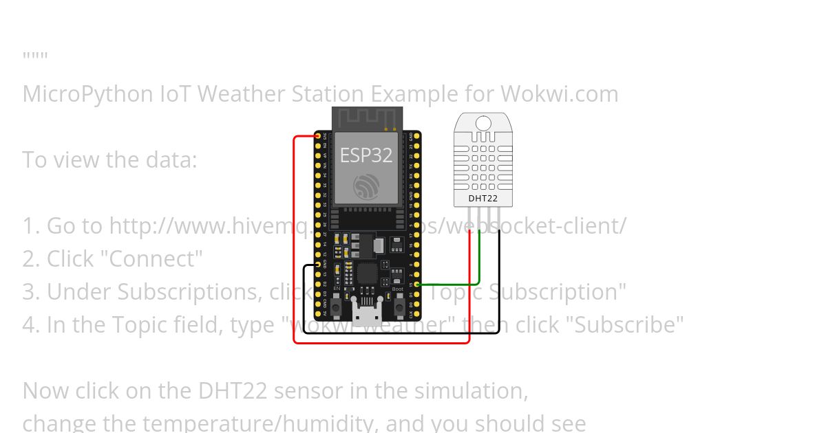 MicroPython MQTT Weather Logger (ESP32) Copy simulation