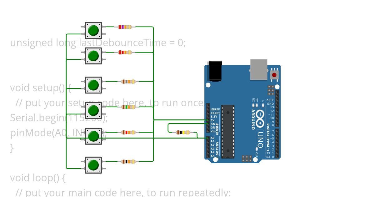 MultiAnalogButton simulation