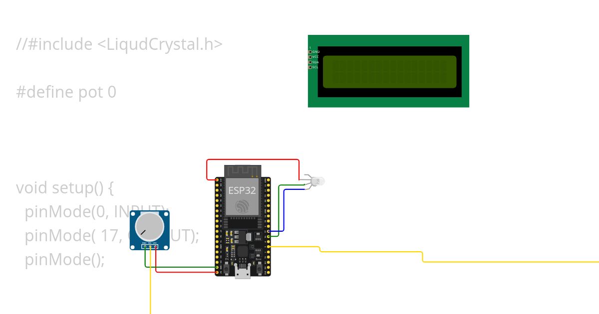 Esp32 Try change RGB with POT simulation