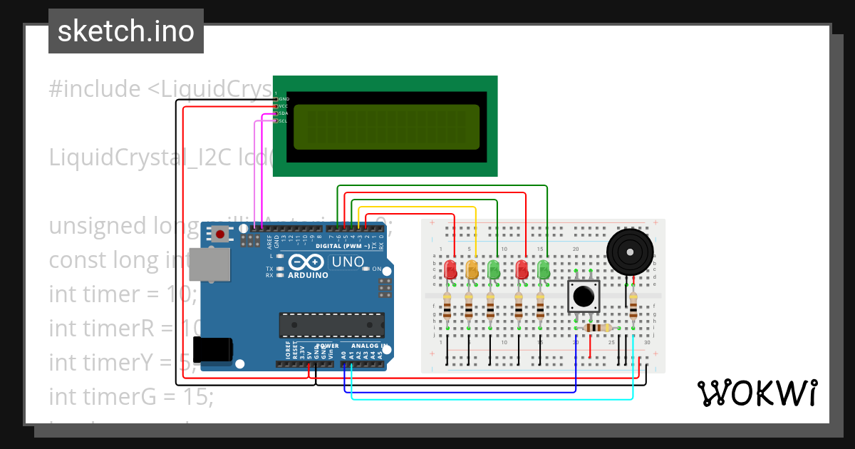 Timer com millis() Wokwi ESP32, STM32, Arduino Simulator