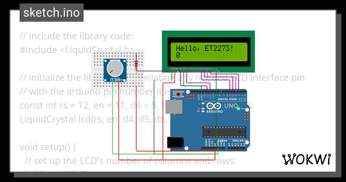 Liquid Crystal Display Lab Wokwi Esp Stm Arduino Simulator