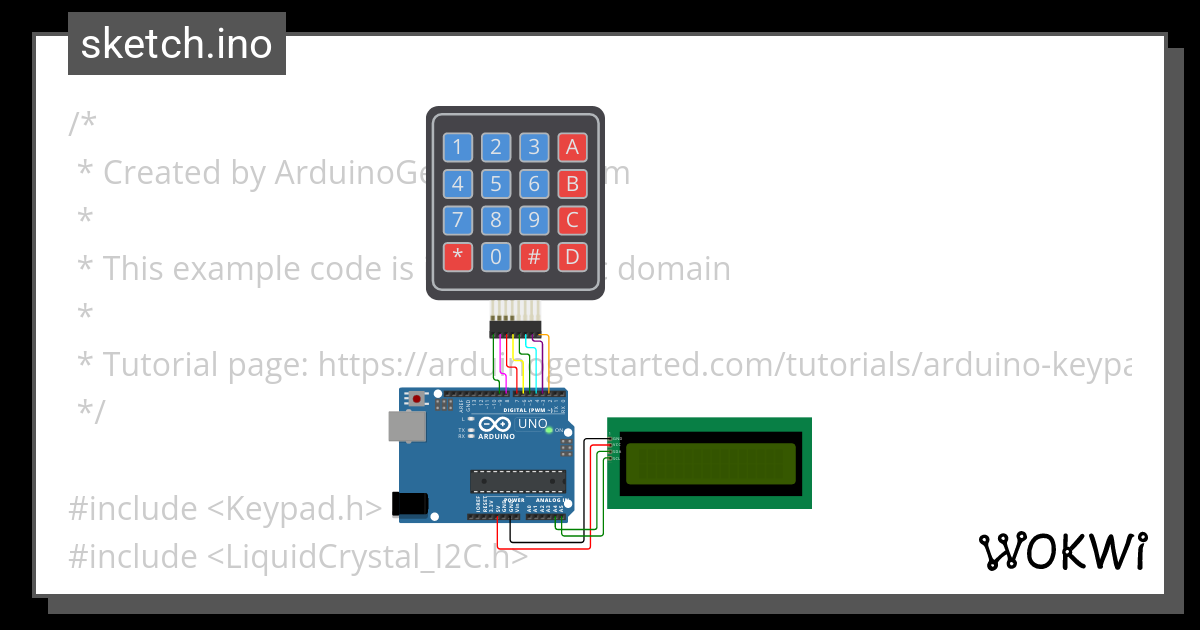 KEYPAD - Wokwi ESP32, STM32, Arduino Simulator