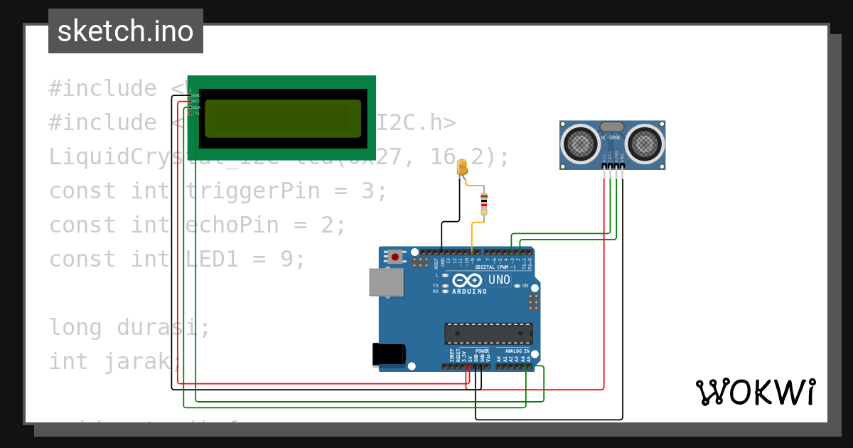 Program sensor ultrasonik bu cindy wokwi esp32 stm32 arduino