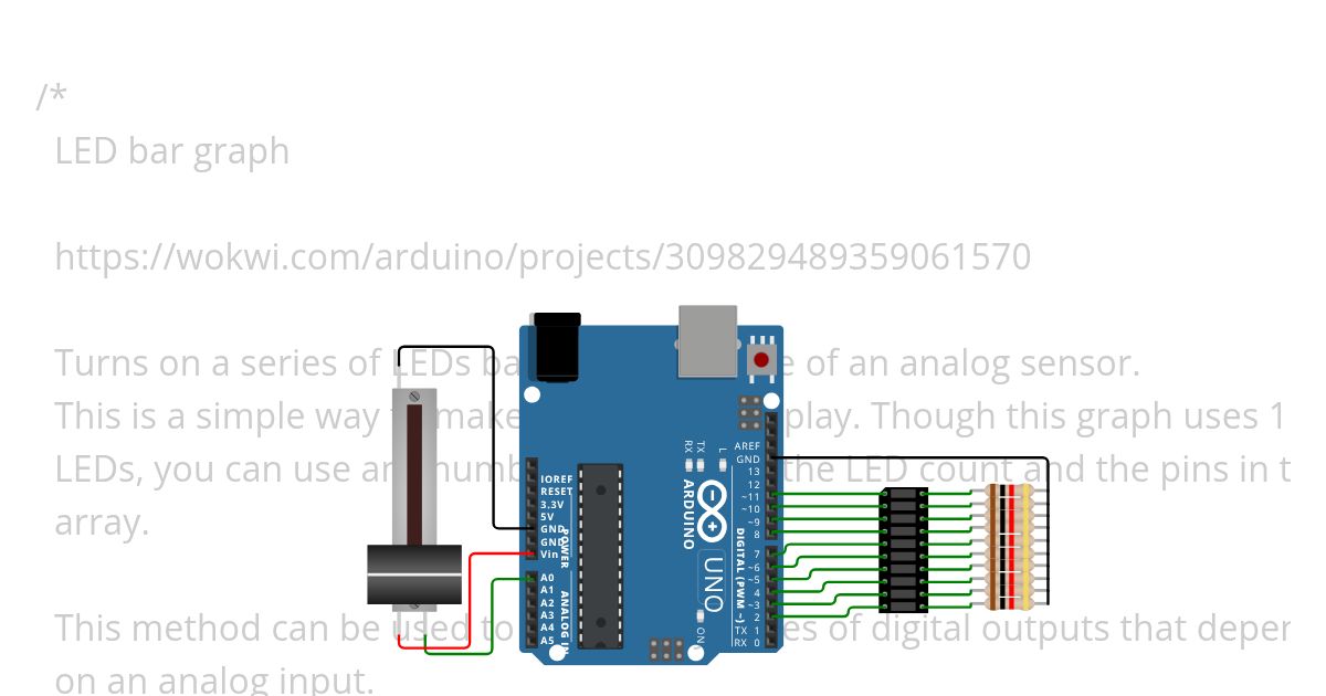 led-bar-graph simulation