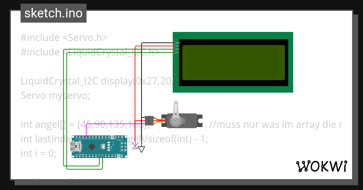 nano keyboard lcd - Wokwi ESP32, STM32, Arduino Simulator