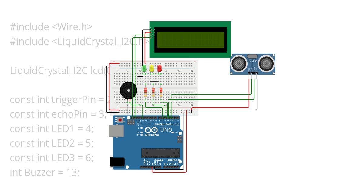 Alarma Parqueo Reversa simulation