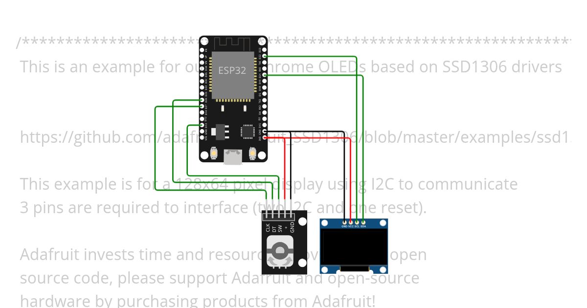 Adafruit_SSD1306 simulation