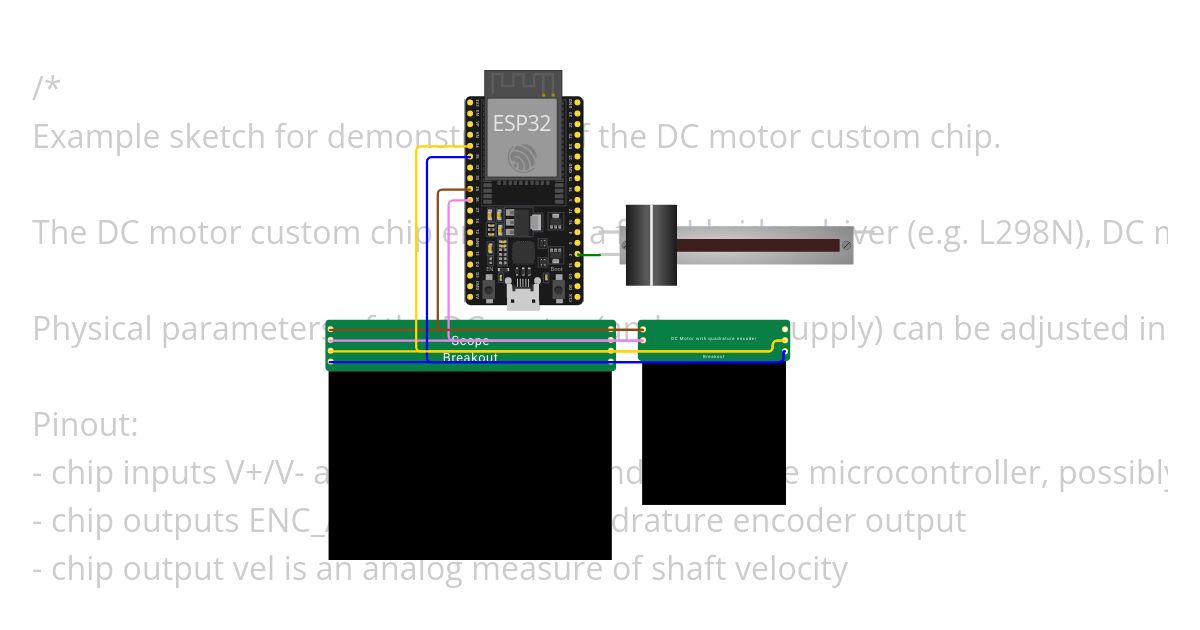 DC motor position control simulation