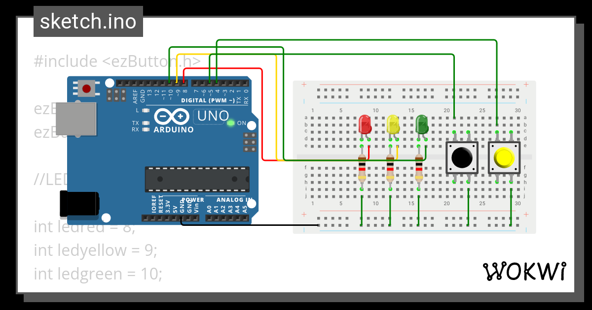 ARDUINO BLINKER - Wokwi ESP32, STM32, Arduino Simulator