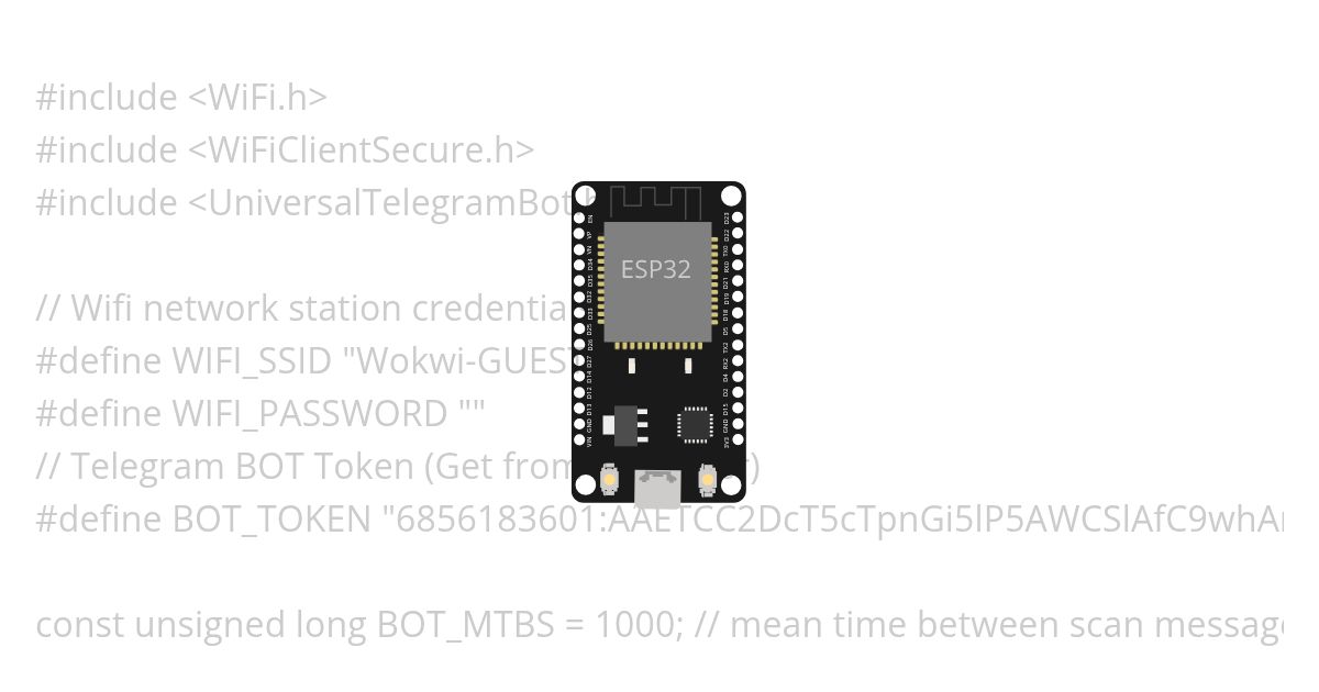 ESP32 Telegram2200040087 simulation