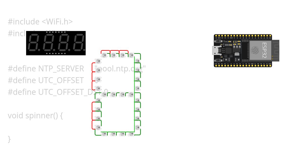 DigitClock project with ESP32 by SP Copy simulation