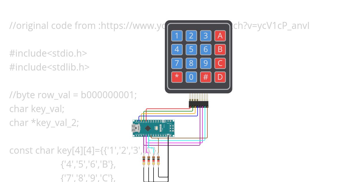 ARDUINO + KEYPAD DDR simulation