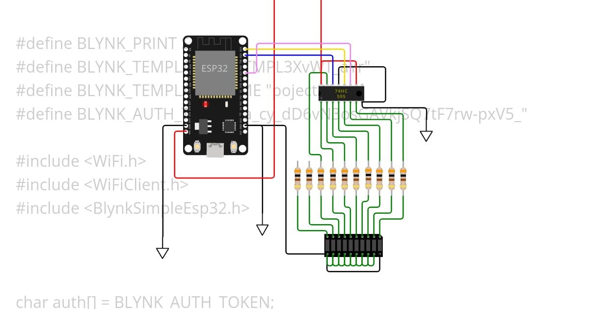 Blynk-shift register simulation