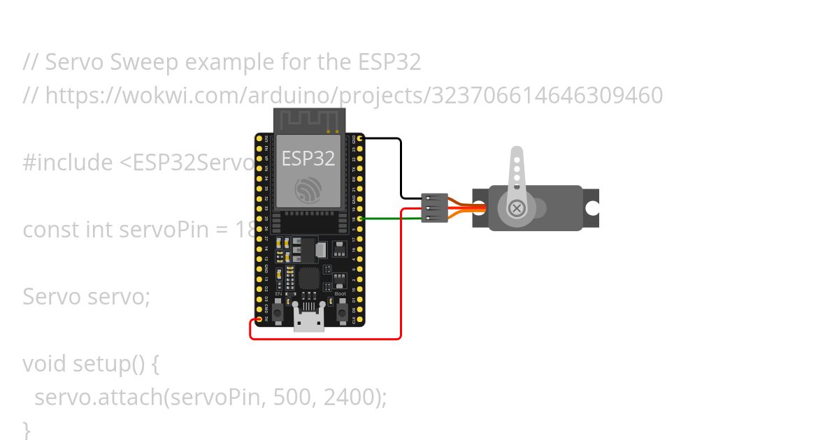 Dual Servo ESP32 simulation