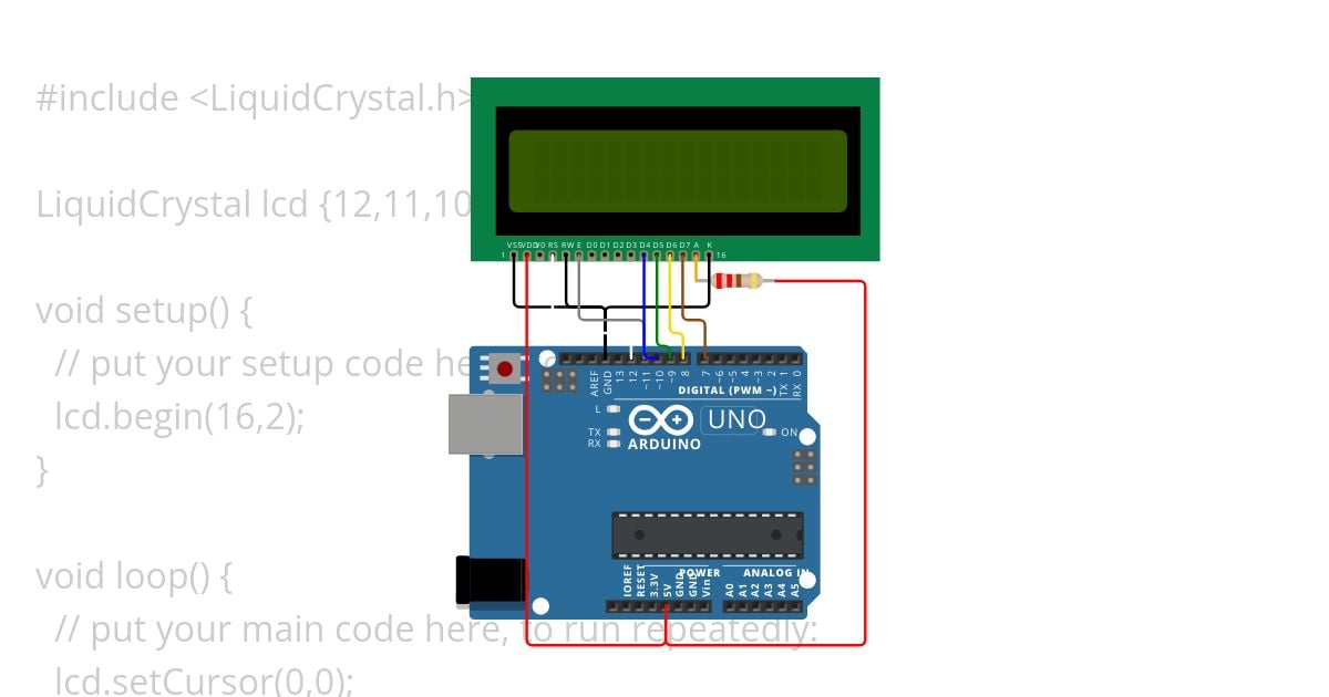 lcd 16x2 simulation