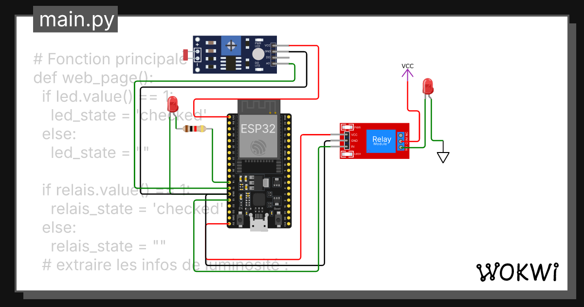 Application 6 socket httpserver micropython wokwi esp32 stm32