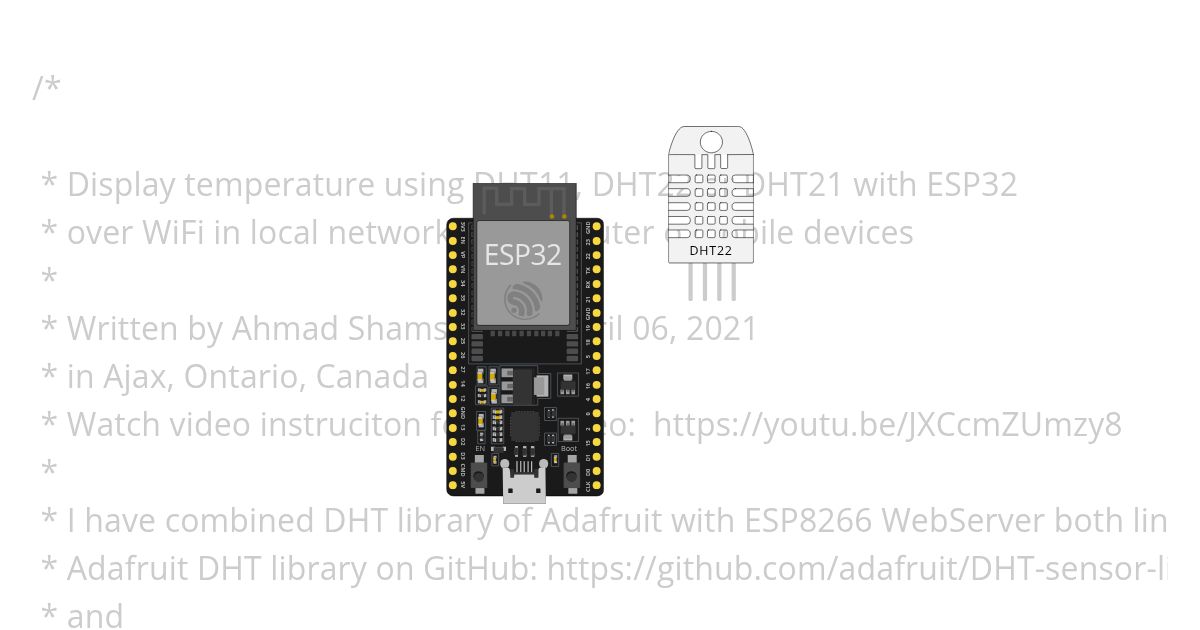 dht22 with esp simulation