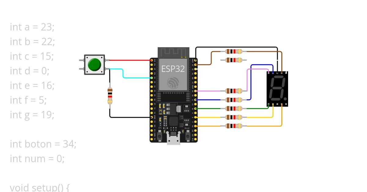 esp32 display7 simulation