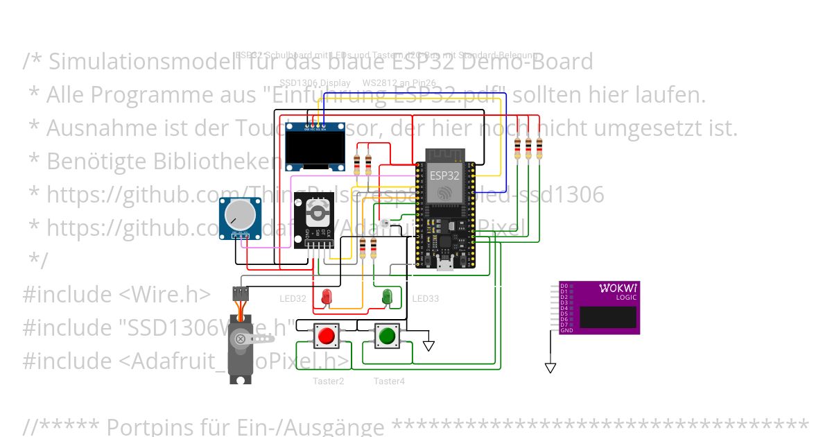 ESP32 Servo Copy of Demo simulation