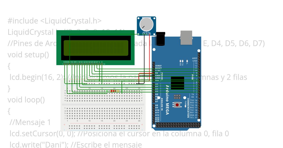Pantalla LCD simulation