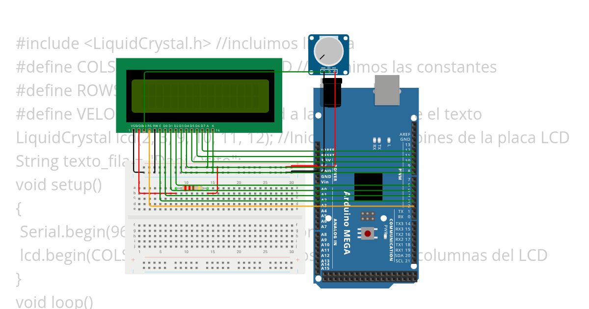 Pantalla LCD en movimiento simulation