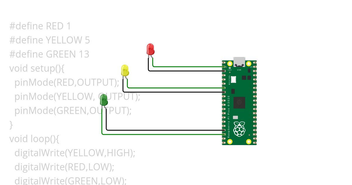 LED blinking simulation