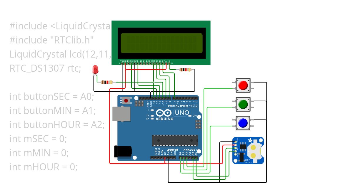 LCD RTC Ura simulation