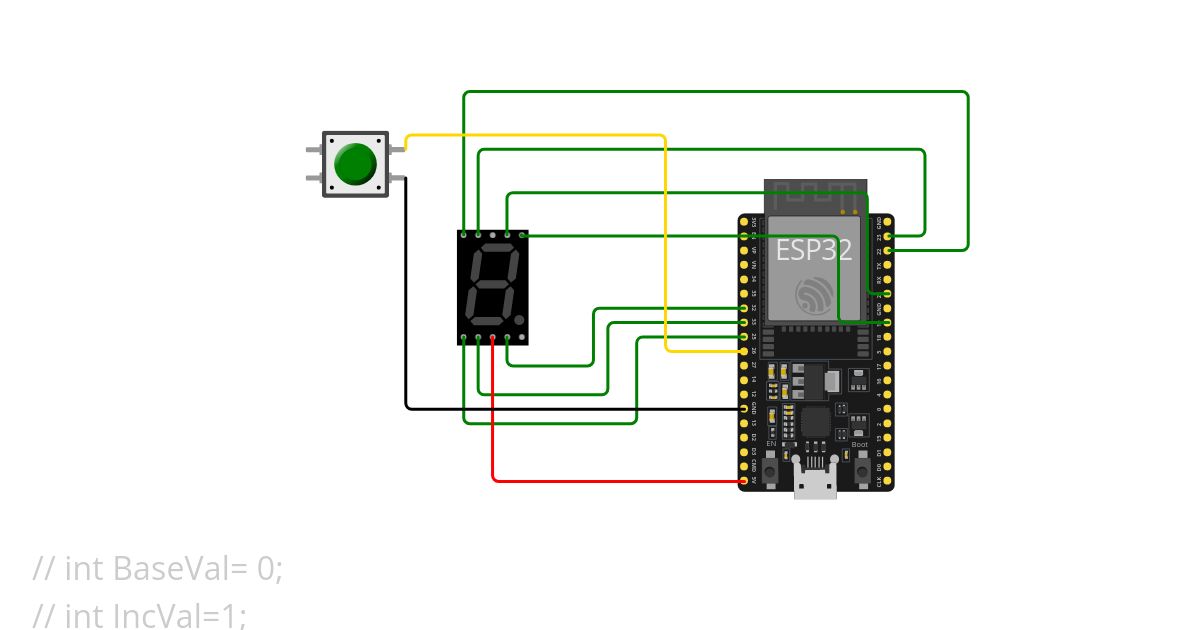 Seven Segment Display esp32 simulation